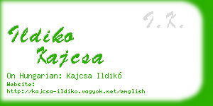 ildiko kajcsa business card
